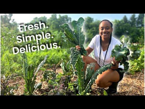 Turning A Garden Harvest Into Delicious Recipes! *Kale Apple Salad & Strawberry Creami!